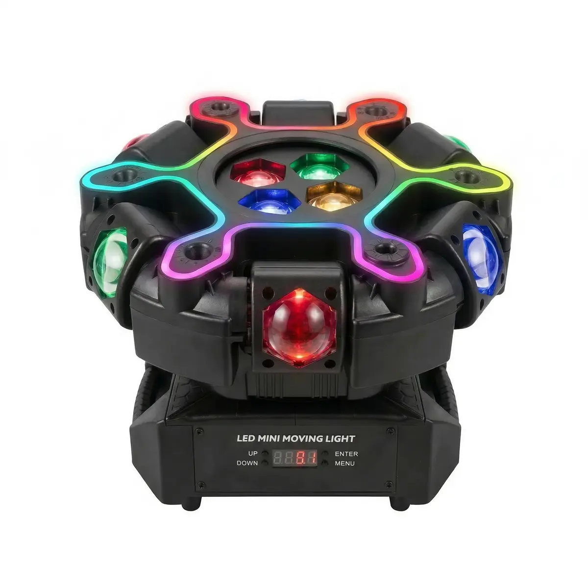XNK 200W Moving Head DJ Light - RGBW Beam, Honeycomb Strobe, DMX512, Sound-Activated, Colorful LED Lights, LED Dimmable, RGB Multi Color Disco & Multicolor Novelty Lighting for Parties & Stages summergarden,campingessentials,outdoorfurnitureset,campinggea
