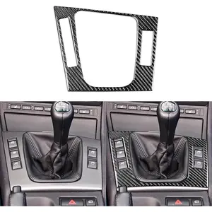 Real Carbon Fiber Sticker Fit for BMW M3 3 Series E46 323i 328i 323Ci 328Ci 325i 325xi 325Ci 330i 330xi 330Ci 1999-2006 Car Center Console Gear Shift Panel Decal Auto Interior Accessories Decor Black