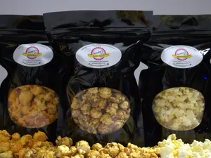 KGP Classic Popcorn Trio - Caramel Cheddar & Buttered Flavors - Perfect for Movie Nights & Parties - Delicious Snack Bundle