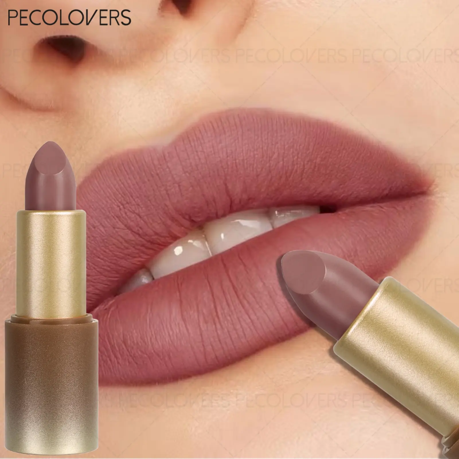 1 Pcs Velvet Matte Lipstick, Reddish Brown Deep Berry Brown, Non-sticky Texture, Waterproof Long-lasting, Lip Gloss Lip Liner, Daily Makeup, Lip Cosmetic, for All Skins, Fall Winter