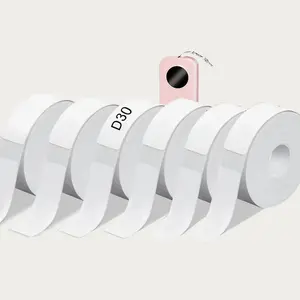 6 Rolls Phomemo D30 Thermal Self-Adhesive Labels, 12x40mm, 165 Sheets/roll, Compatible with Phomemo D30 Printer, Home Office School Use