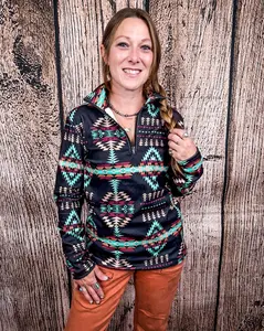 Cabin Fever Fitted Quarter Zip Pullover by Sterling Kreek