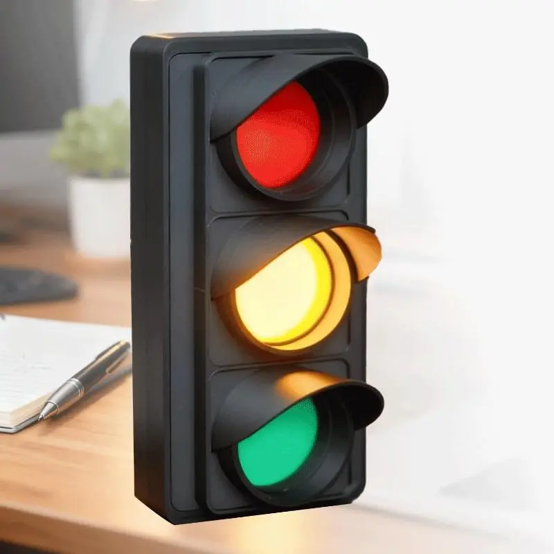 Viinka Health Social Traffic Light Indicator - Home Office Desk Lamp, Door Mood Status Sign, Busy-Free Room Signal