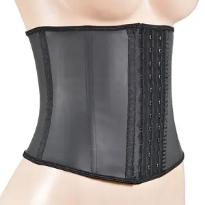 Matte Short Hourglass Waist Leather Latex Waist Trainer Fitness Abdominal Belt,shaping and abdominal slimming