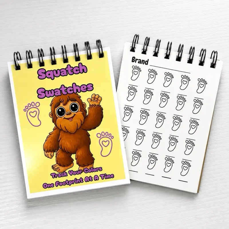 Squatch Swatches Mini Swatch Book | Pocket Marker Swatch Book for Color Charts & Marker Organization | Mini Coloring Accessory