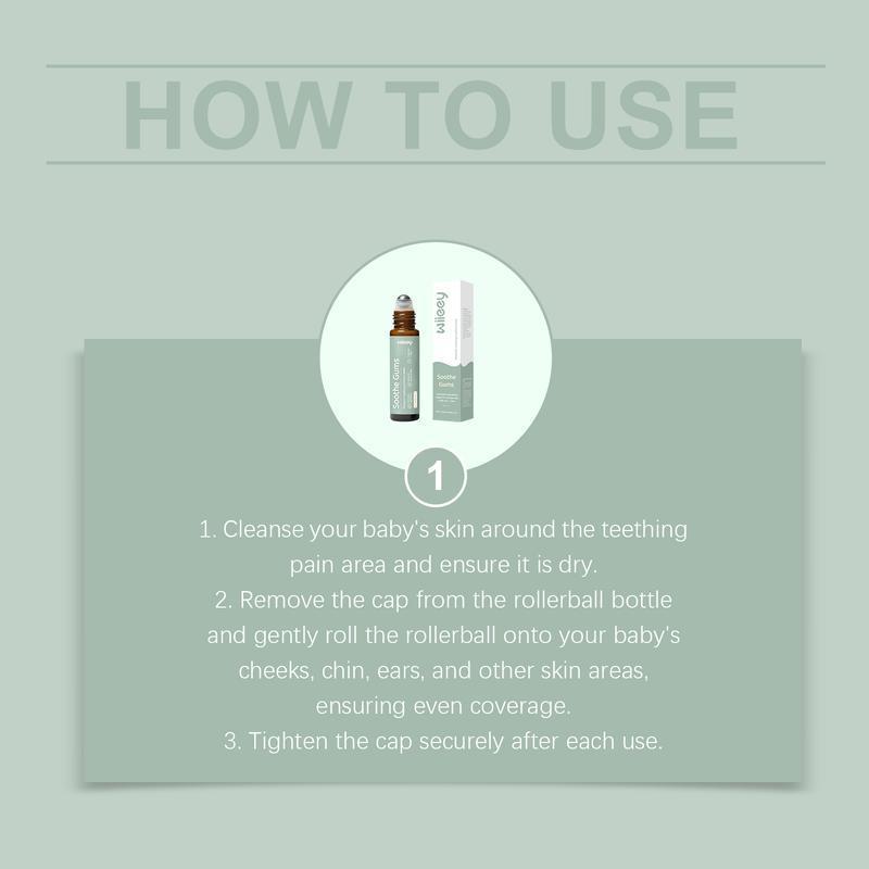 1-2 Pack Teething Roller: All-Natural Baby Teething Oil Roller for Gentle Relief - Safe & Soothing Teething Solution for Infants