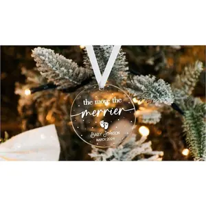 Pregnancy Announcement Ornament / Pregnancy Ornament / Baby Coming Soon Ornament / Pregnancy Reveal Ornament / Personalized Pregnancy Gift