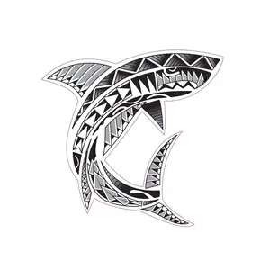 Tribal Shark Sticker