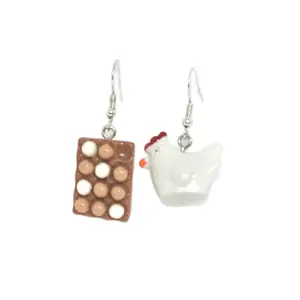 Cute Chicken and Egg Earrings