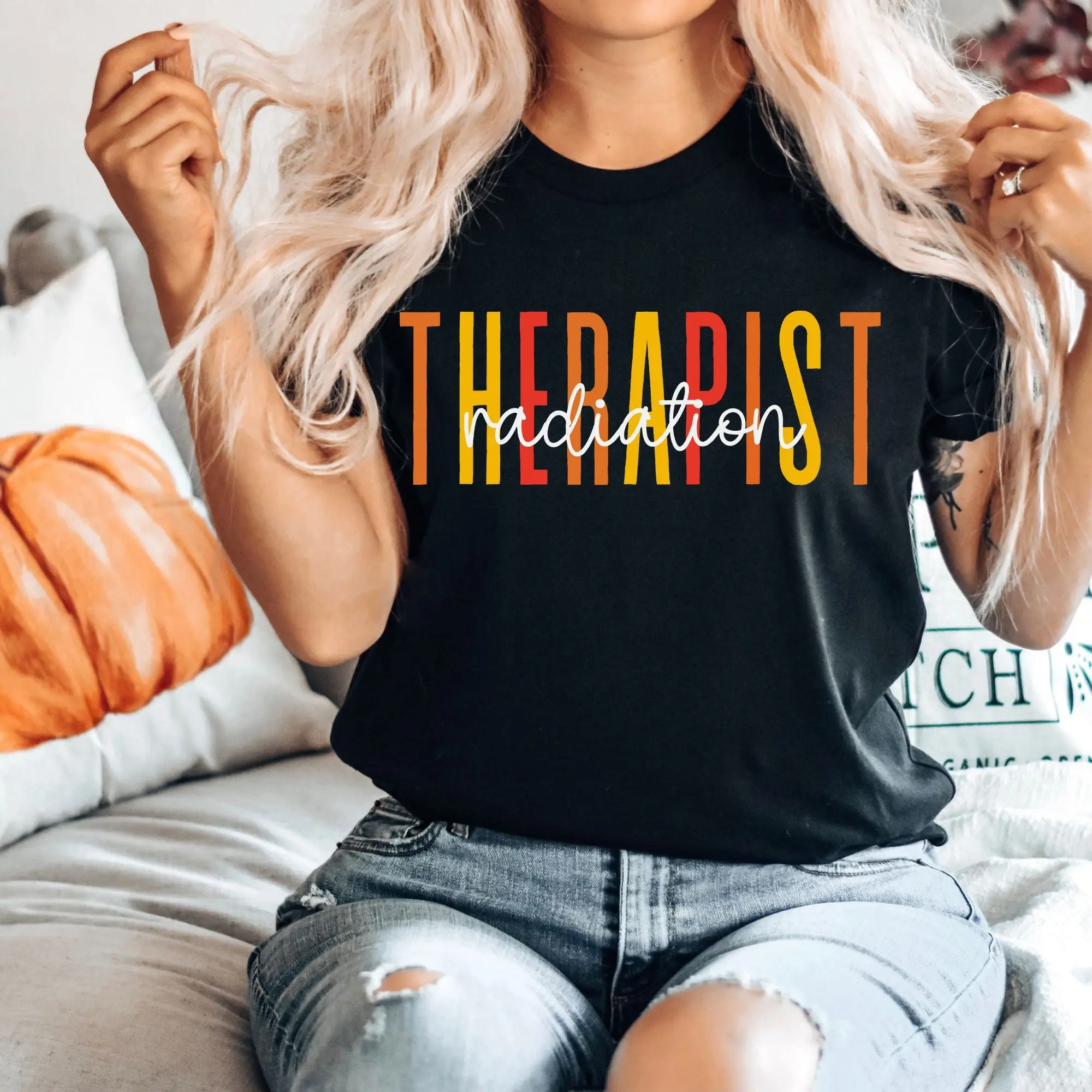 Radiation Therapist Shirt Halloween Radiation Therapist Shirt Rad Therapy Grad Gift College Radiation Therapy Graphic T-shirt Radiographer Rt Tee