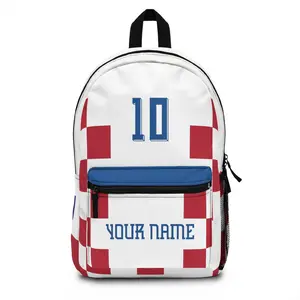Croatia National Soccer Team Backpack - Personalized Checkered Edition