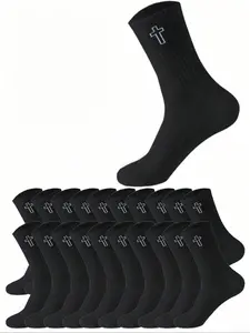 Unisex Knee-High Socks, Spring & Fall Cross-Strap Design, Simple Versatile Women's Long Tube Socks, Thin Couple Socks