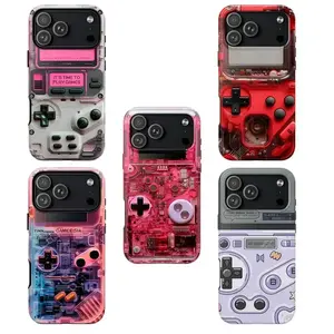 Retro Game Console Pink Gaming Game Boy Inspired Nostalgic 90s Pixel Gamer Art Trendy Tough Phone Case. Sweet Kawaii Aesthetic Heavy Duty Shockproof Protective Smartphone Cover for iPhone 17 Pro Max 16 Air 15 14 13 12 11.