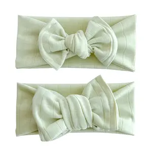 Lime Green Wide Ribbed Baby Headband