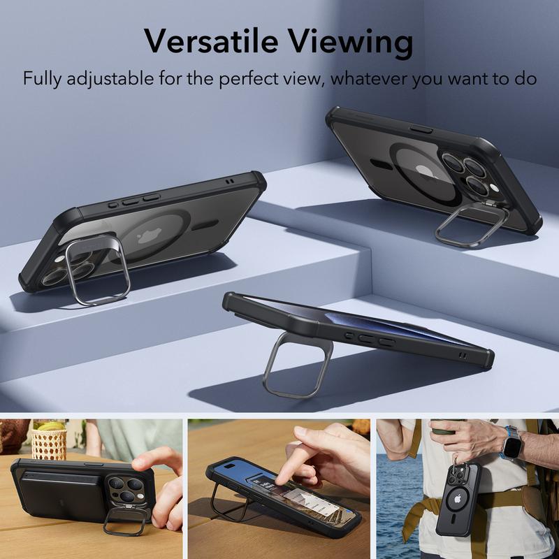 ESR Magnetic Phone Case for iPhone 16/15/14/13, Shockproof Full Body Case with Magnetic Design & Shock Armor Kickstand Accessory Protector