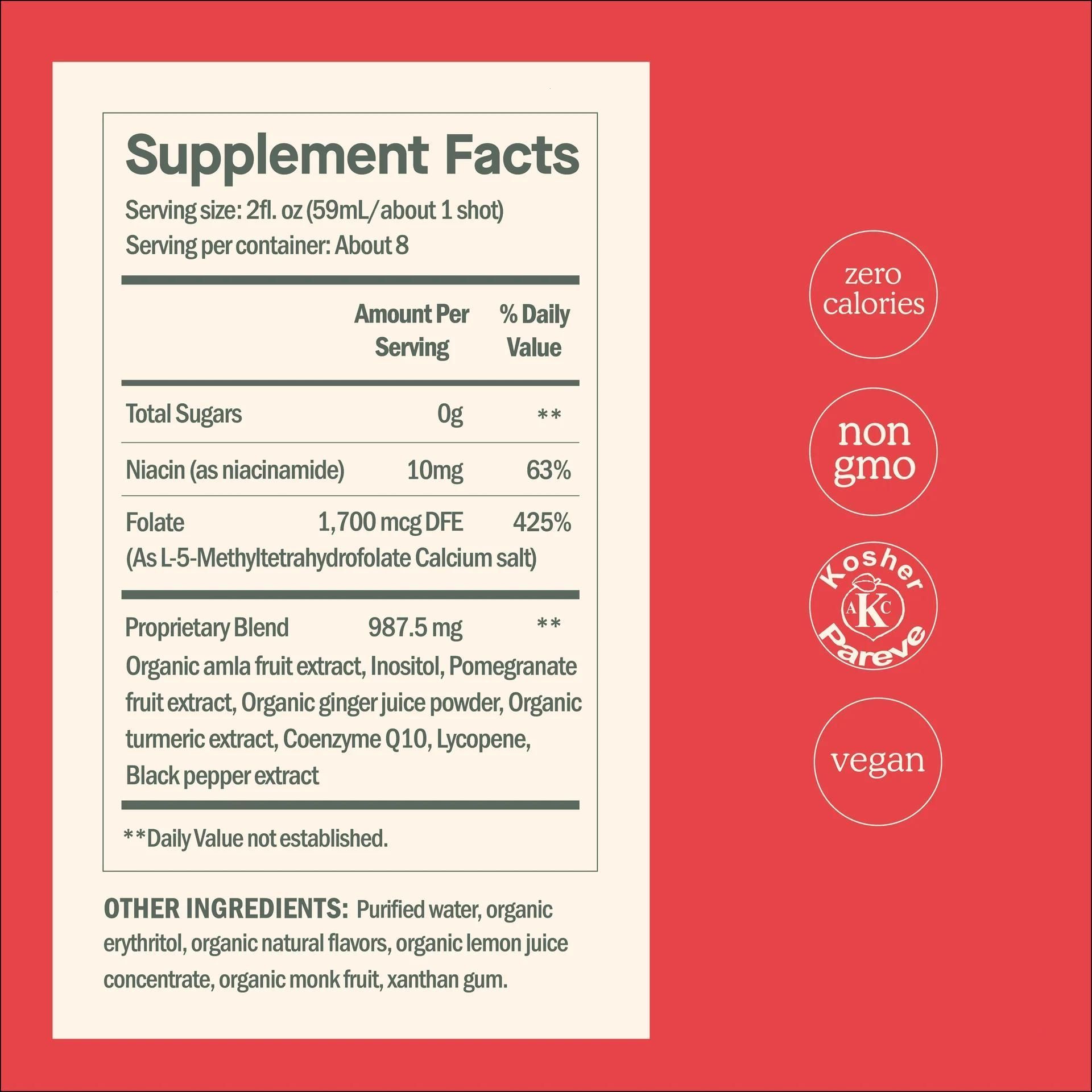 DOSE Heart & Cholesterol Support Shots 2oz – Daily Cardiovascular & Circulation Support, Liquid Vegan Supplement, Gluten-Free, Sugar-Free, 12 Pack, Mango Flavor, Non-GMO, Kosher Certified - Edible, Healthcare