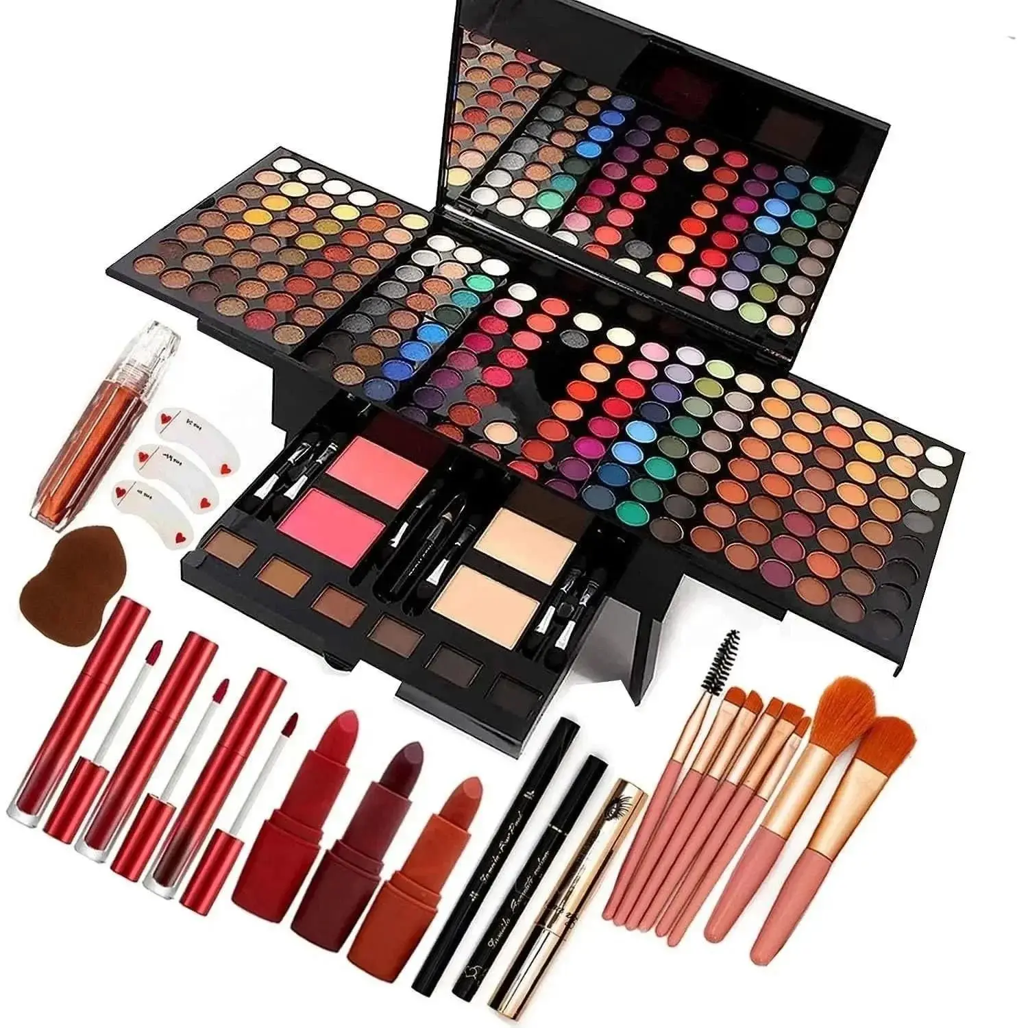 190 Colors Makeup Pallet,Professional Makeup Kit for Women Full Kit,All in One Makeup Sets for Women&Beginner,include Eyeshadow,Lipstick,Compact Powder,Eyeliner,Concealer