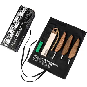 Hutsuls S.06 Wood Carving Knives Kit - Carver’s Choice Whittling Knives for Precision Work, Complete Beginners Whittling Wood Carving Knife Set, Master Craft Wood Whittling Kit for Beginners Kids