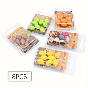 8pcs Insect-Shaped Floating Fishing Bait Boilies - Realistic Worm & Chrysalis Design, Large Buoyancy PVC Pop-Up Baits