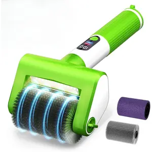 Electric Grill Brush, 2-Speed BBQ Grill Brush with LED Light/Screen Powerful Cleaning 800RPM/4000mAh/2 Brush Heads No Bristle Shedding Rechargeable Lightweight Grill Cleaner for Outdoor/Camping