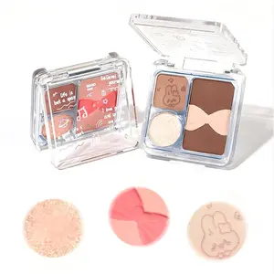 Rumilife 4 Color Eyeshadow Palette – Matte and Shimmer Earth Tones, Easy Blend for Korean Daily Makeup