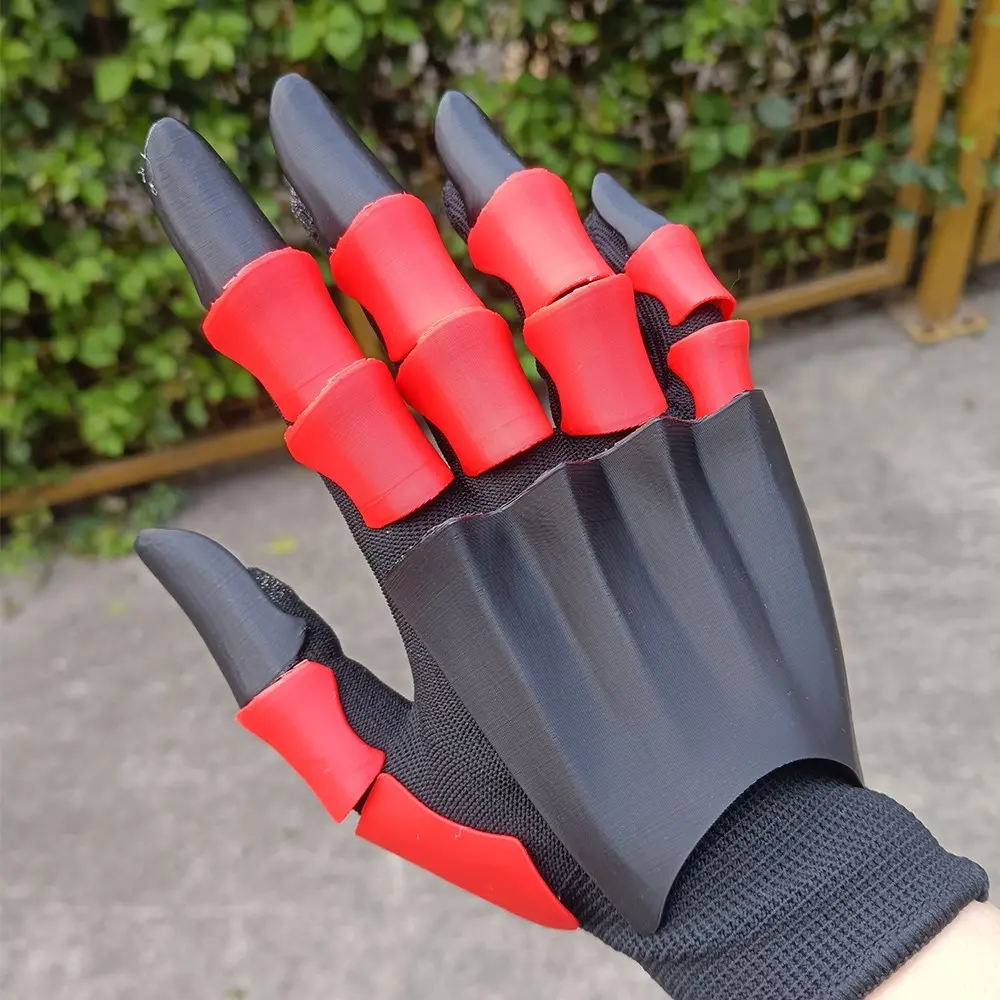 Mechanical Hand Gloves Made of 3D Printed Petg Material, Flexible and Durable, Ideal for Cosplay, Daily Dance Performances, Photography, Cosplay Accessories