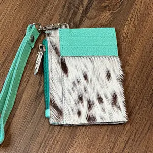 Genuine Cowhide Wallet Cardholder Short Wallet with Coin Holder Compact Design 3.5"x5" Western Charm Genuine Leather Fathersdaygift Gift
