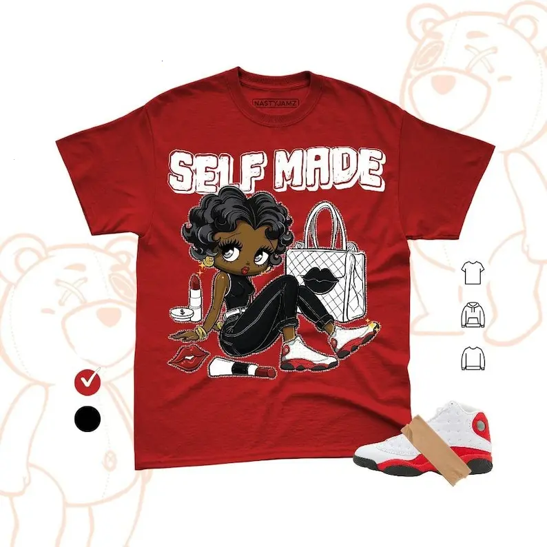 Sneaker Girl Selfmade Shirt – Match AJ13 Chicago, Streetwear Graphic Tee Unisex