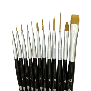 B-Grade Iridescent Eyeliner Brush | Graphic Liner and Detail Work Brush | Face and Body Art Brush | Thin Liner Brush for Liquid Eyeliner | Vegan Synthetic Bristles | Makeup Artist Tool