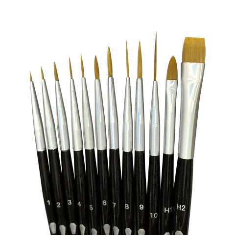 B-Grade Iridescent Eyeliner Brush | Graphic Liner and Detail Work Brush | Face and Body Art Brush | Thin Liner Brush for Liquid Eyeliner | Vegan Synthetic Bristles | Makeup Artist Tool