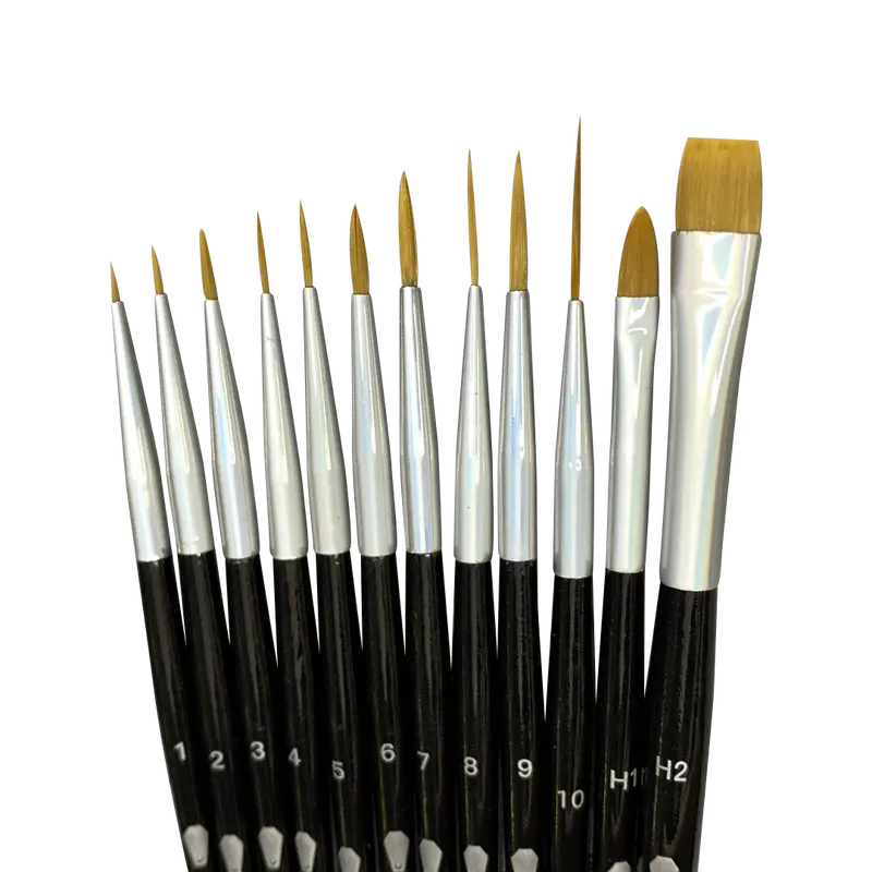B-Grade Iridescent Eyeliner Brush | Graphic Liner and Detail Work Brush | Face and Body Art Brush | Thin Liner Brush for Liquid Eyeliner | Vegan Synthetic Bristles | Makeup Artist Tool
