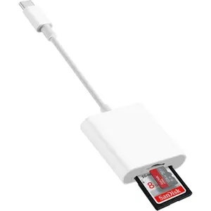 USB-C SD Card Reader for  15 16 17 Pro Max Air/iPad//MacBook, 2-in-1 Digital Camera Memory Card Adapter for SD and  SD Cards