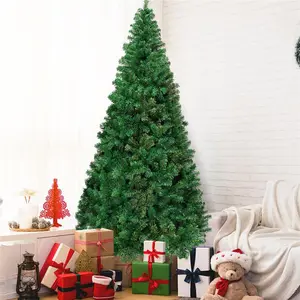 8Ft Artificial PVC Christmas Tree W/Stand Holiday Season Indoor Outdoor Green - Spruce Artificial Holiday Christmas Tree for Home & Office
