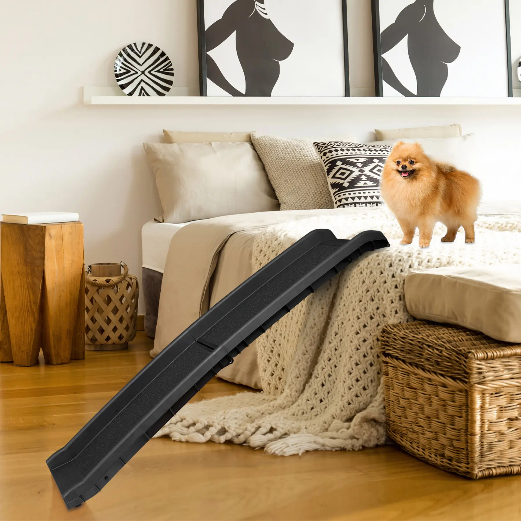 Pet Republic 61-in Non-Slip Plastic Folding Dog Ramp - Extra