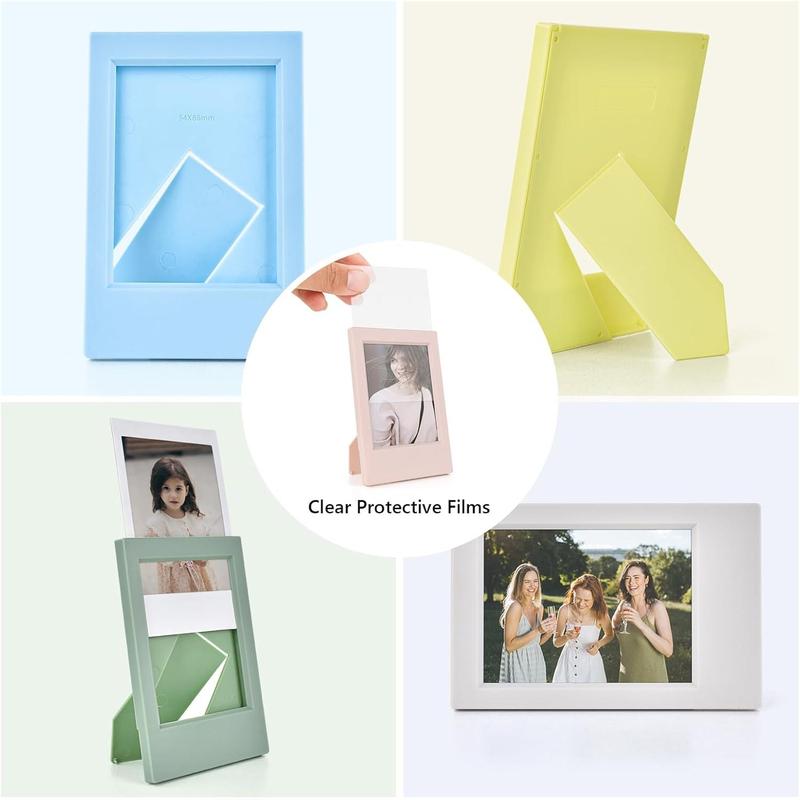 7 Packs 2x3 Mini Photo Frames Set with Clear Protective Film- Desk Stand Up Display Small Size Picture Frames for Fuji Instax mini 12/11/evo/41/40/99/SE/9/8/7+ Photo/Polaroid 3-Inch Films - Home Improvement.