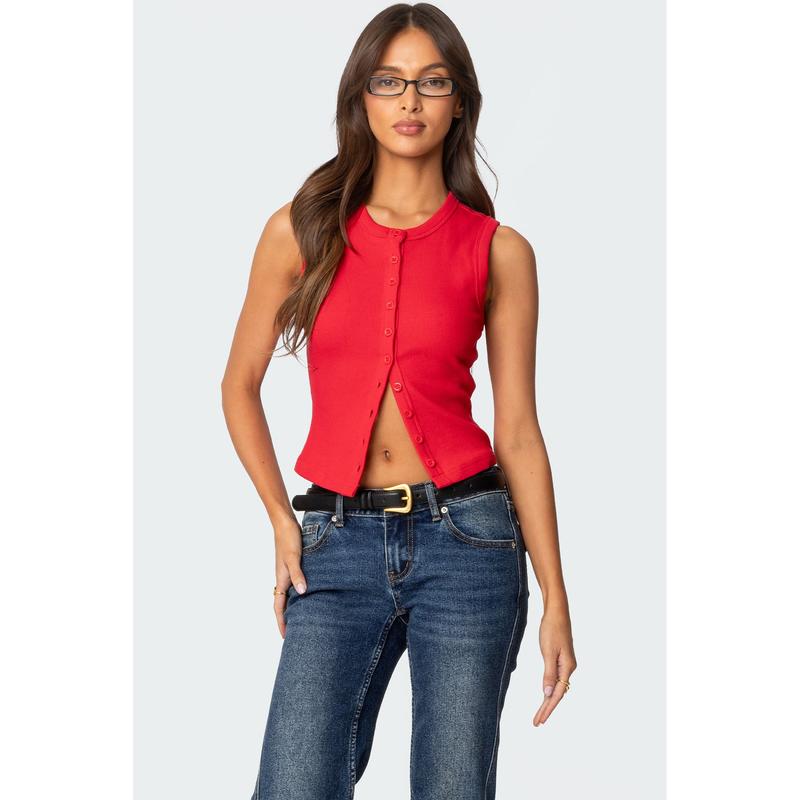 Basel Button Up Tank Top