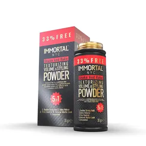 Immortal NYC 5-in-1 Hair Styling & Volume Powder 20g Flex Hold Matte All Natural Unscented for All Skin Types
