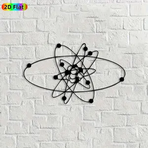 1pc Atomic Structure Metal Wall Art, Intricate Atomic Statue Mural, Ideal Gift for New Year, Christmas, Science Decor Enthusiasts, Rust-Resistant Metal Wall Decor Wall Sculptures,  Modern Science-Inspired Home Decor
