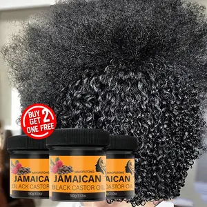 Buy 2 Get 1 Free Jamaican Castor Oil Hair Wax, Balm, Cold Pressed, Alcohol-Free, Tea Tree, Moisturizing, Hydrating & Nourishing, Suitable for All Hair Types