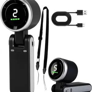 Portable Handheld Turbo Fan 5-Speed 4000 mAh USB Powered 10 Hours 3-in-1 Rechargeable with Air Turbo Tech for Outdoor Travel Work Father's Day Gift Lithium Battery Protection