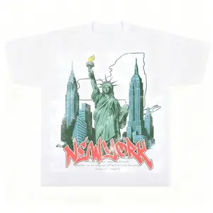 Retro American Streetwear NYC Landmark Short Sleeve Tee