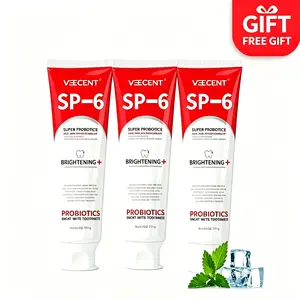 Veecent SP-6 Brightening Whitening Toothpaste (140g) - Probiotic Oral Care for Enamel Repair, Long-Lasting Fresh Breath