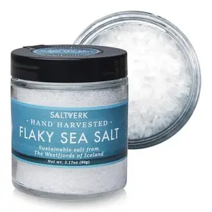 Saltverk Flaky Sea Salt - Gourmet, Icelandic, Hand Harvested and Sustainably Made - 3.17 Oz Jar