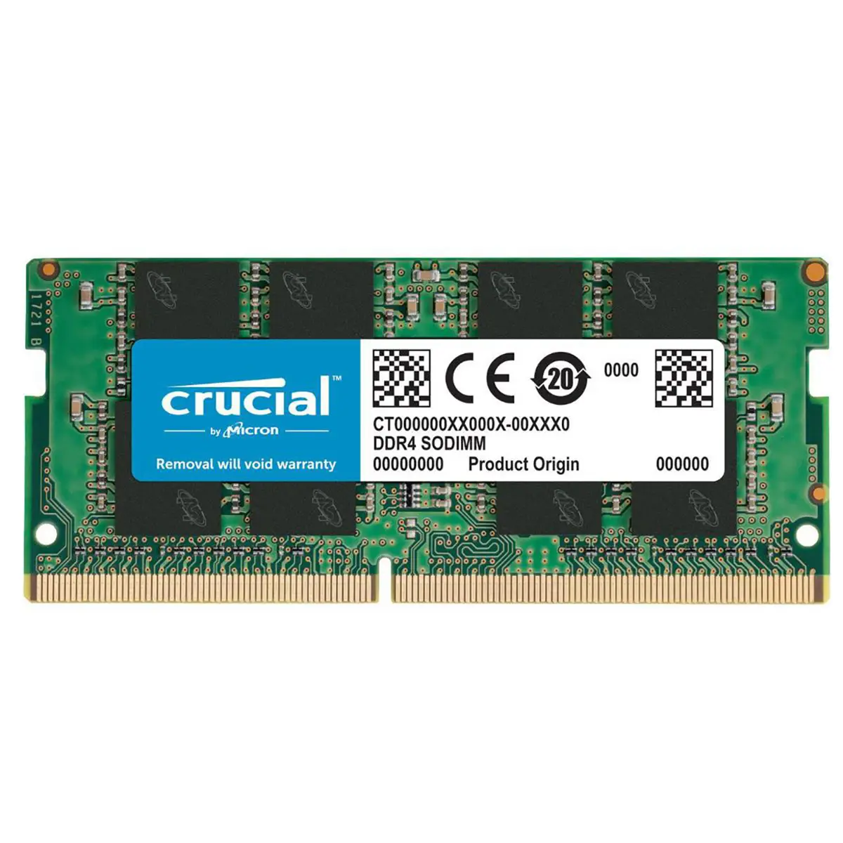 Crucial 16GB 3200 MT/s 260-Pin DDR4 SDRAM SODIMM PC4-25600 Memory Module, 1.2V