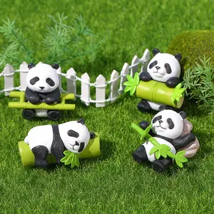 Cute and Playful Panda Miniature Succulent Landscape
