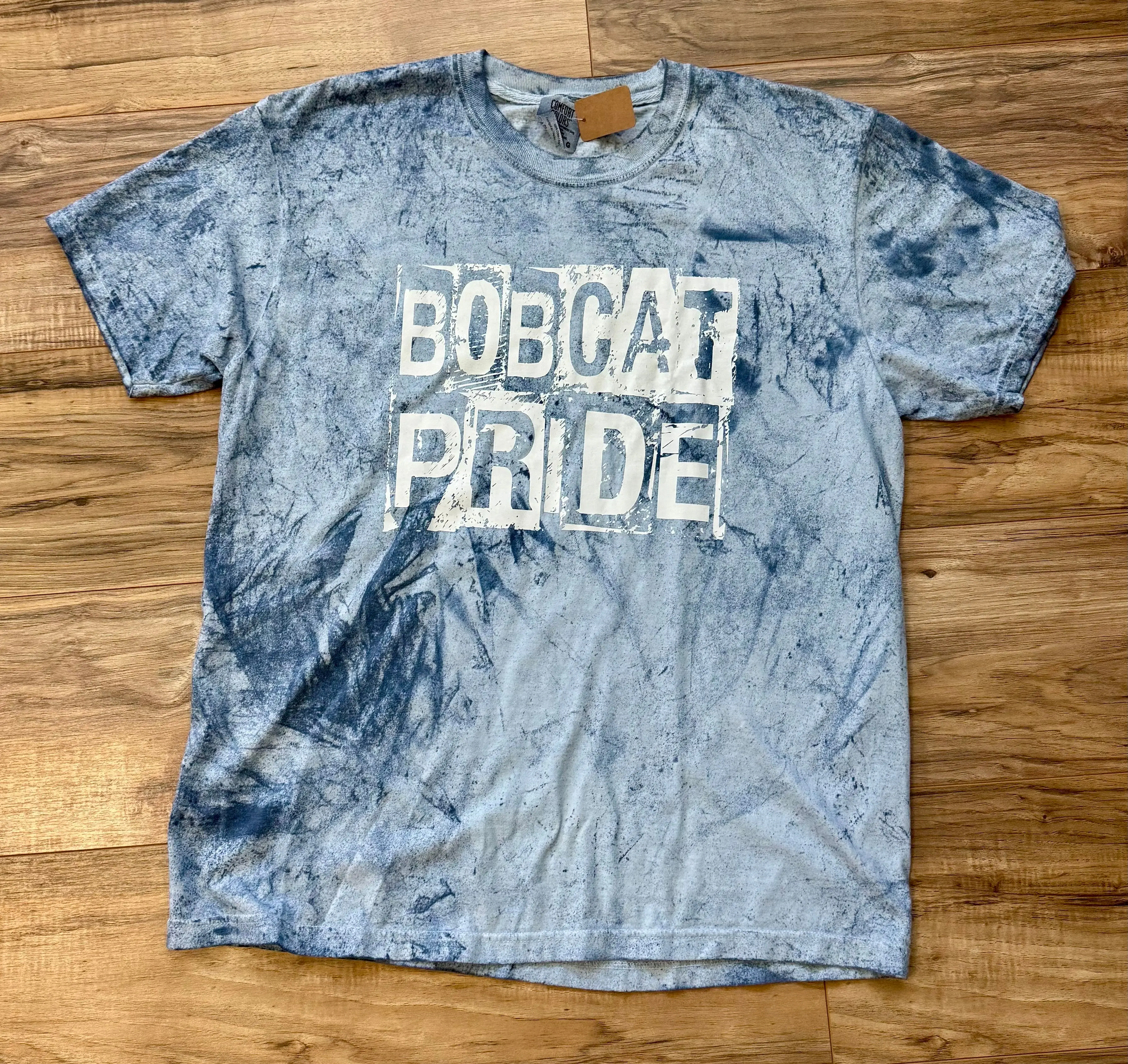 Bobcat Pride T-Shirt | Unisex Casual Short Sleeve Top, Garment-Dyed Cotton Fabric with a Distressed Look and Durable Hem