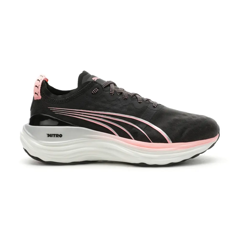 PUMA Womens Foreverrun Nitro Running Sneakers Shoes - Black, Grey