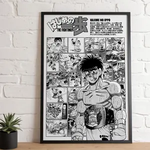 Classic Boxing Anime Wall Decor – This Frameless Hajime No Ippo Poster Captures the Intensity and Spirit of the Series, Perfect for Adding Energetic Inspiration to Home Gyms, Bedrooms, or Sports Enthusiast Rooms.