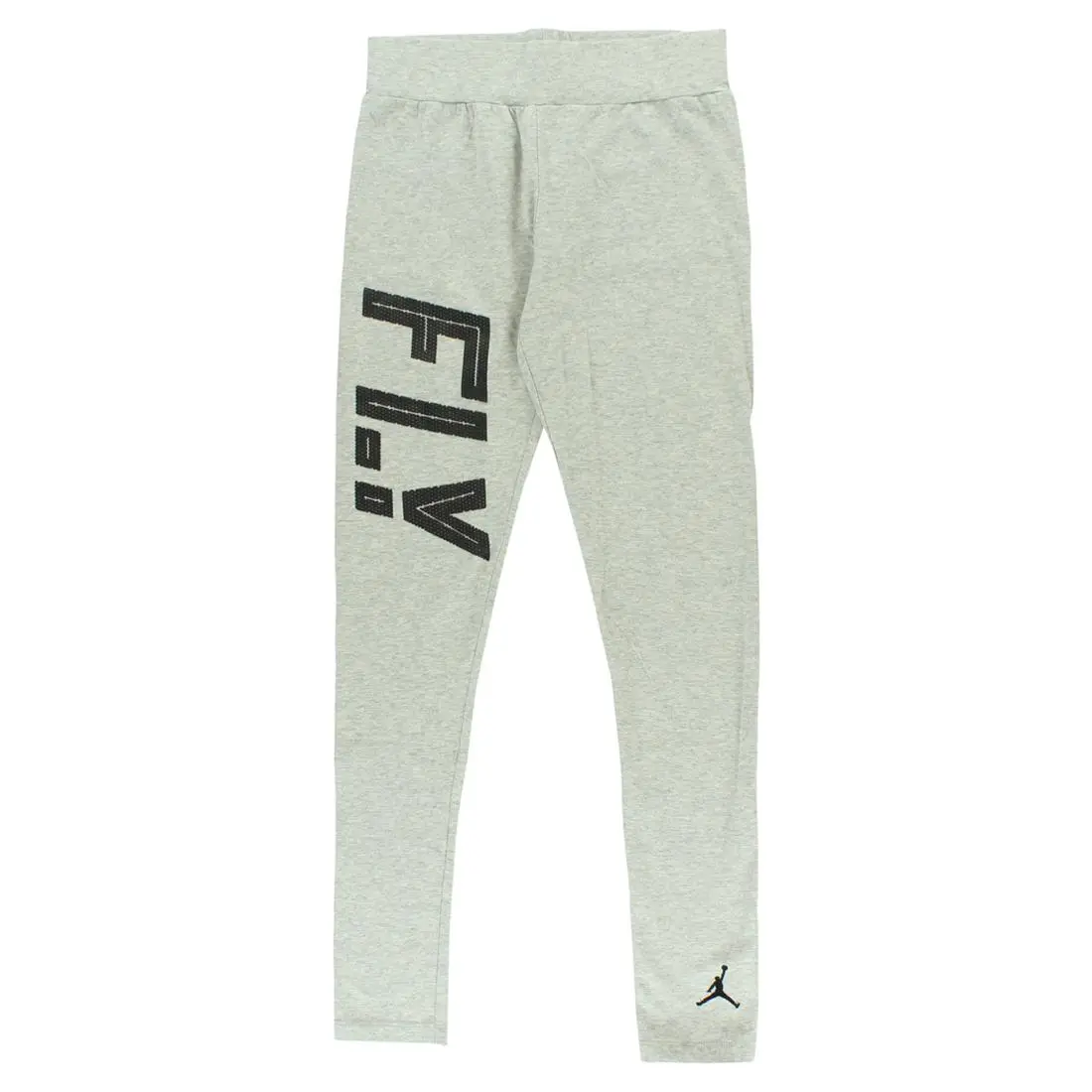 Jordan Girls So Fly Full-Length Heather Grey Leggings - Sporty Chic, All Seasons, Casual, Pull-On, Everyday Active Sports Clothes