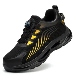 Steel Toe Shoes for Men Women Work Sneakers Indestructible Safety Tennis Shoes Lightweight Breathable Construction Sneakers Puncture Proof Air Cushion Ergonomic Design